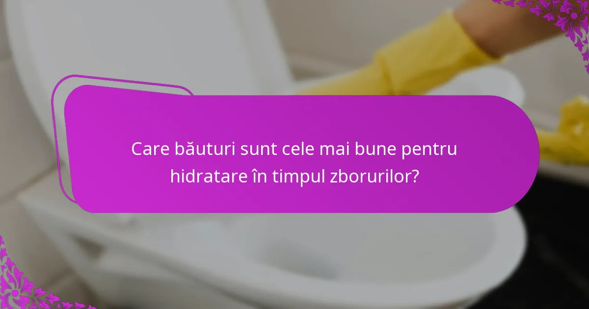 Care băuturi sunt cele mai bune pentru hidratare în timpul zborurilor?