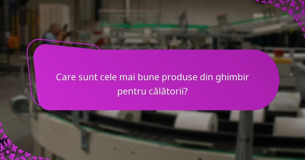 Care sunt cele mai bune produse din ghimbir pentru călătorii?