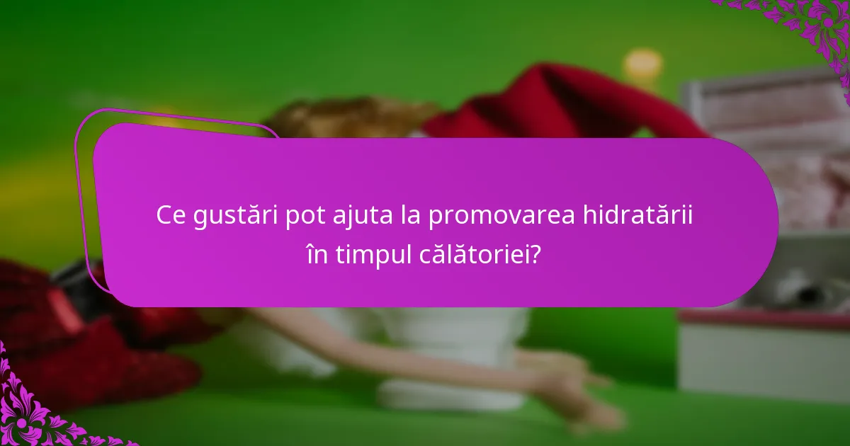 Ce gustări pot ajuta la promovarea hidratării în timpul călătoriei?