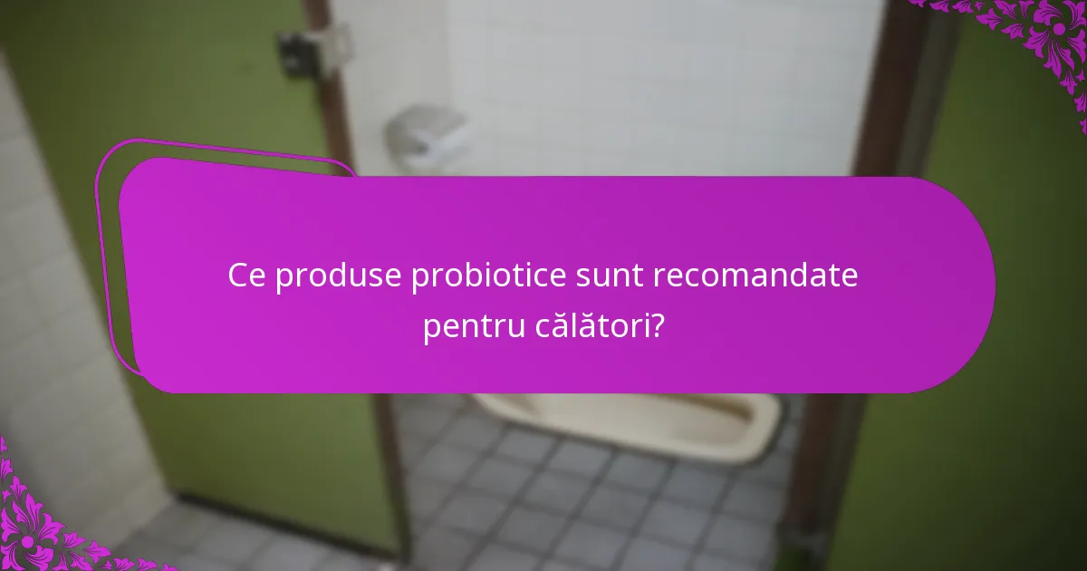Ce produse probiotice sunt recomandate pentru călători?