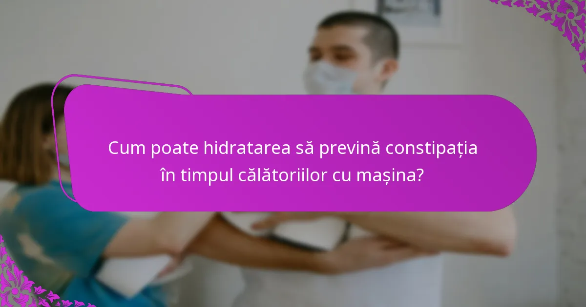 Cum poate hidratarea să prevină constipația în timpul călătoriilor cu mașina?
