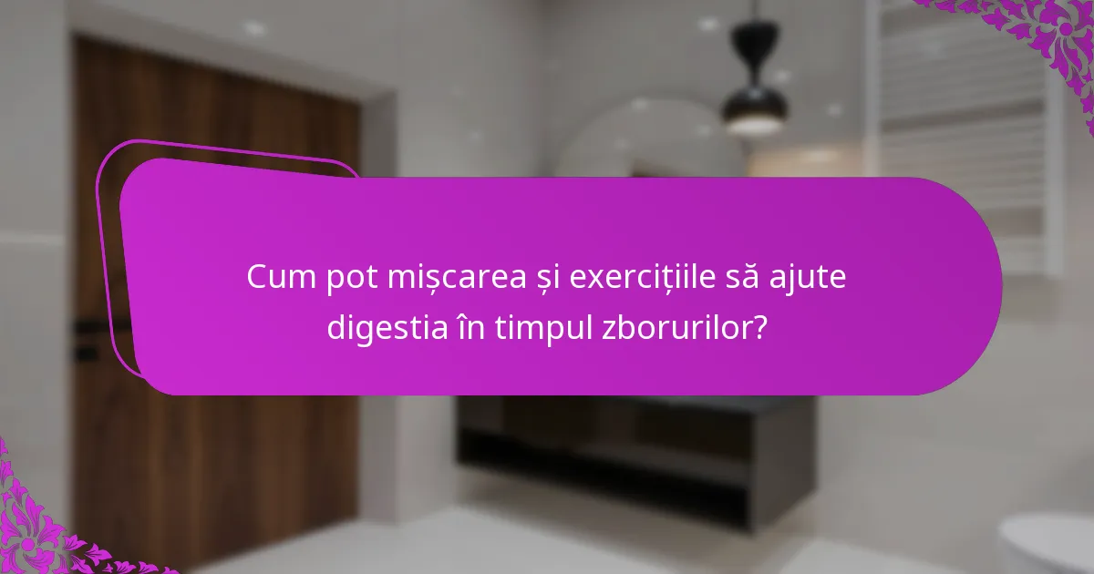 Cum pot mișcarea și exercițiile să ajute digestia în timpul zborurilor?