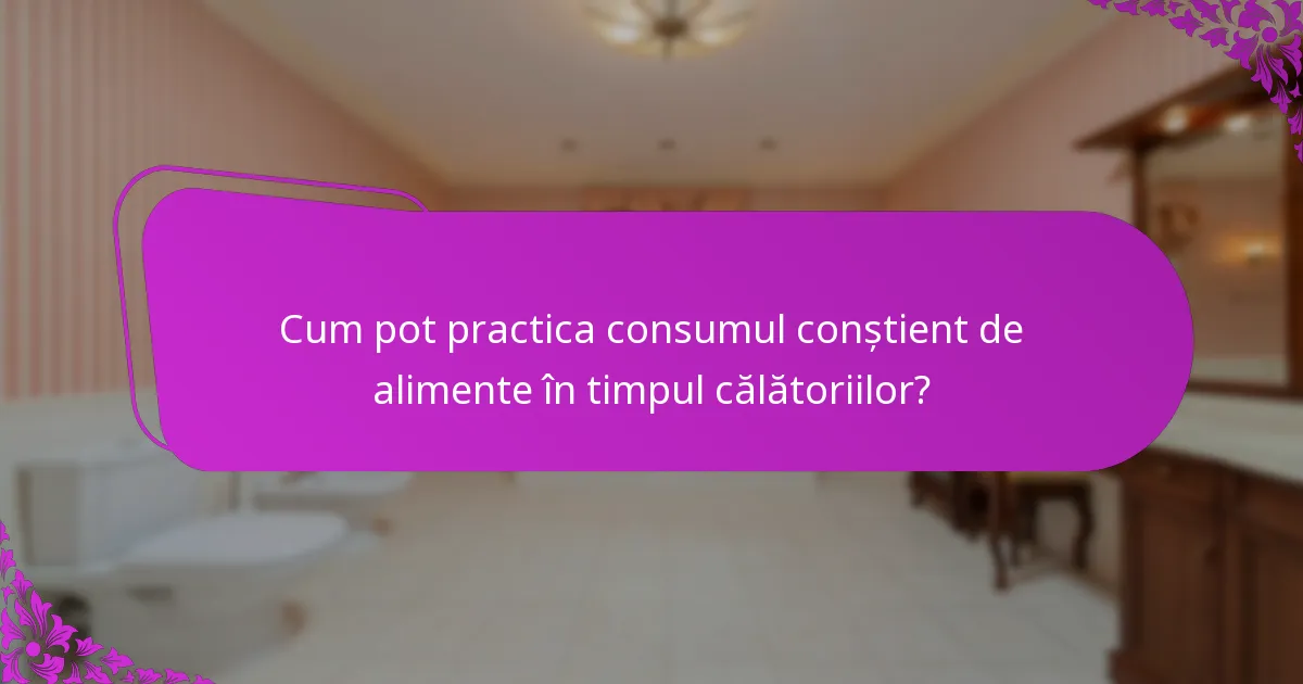 Cum pot practica consumul conștient de alimente în timpul călătoriilor?