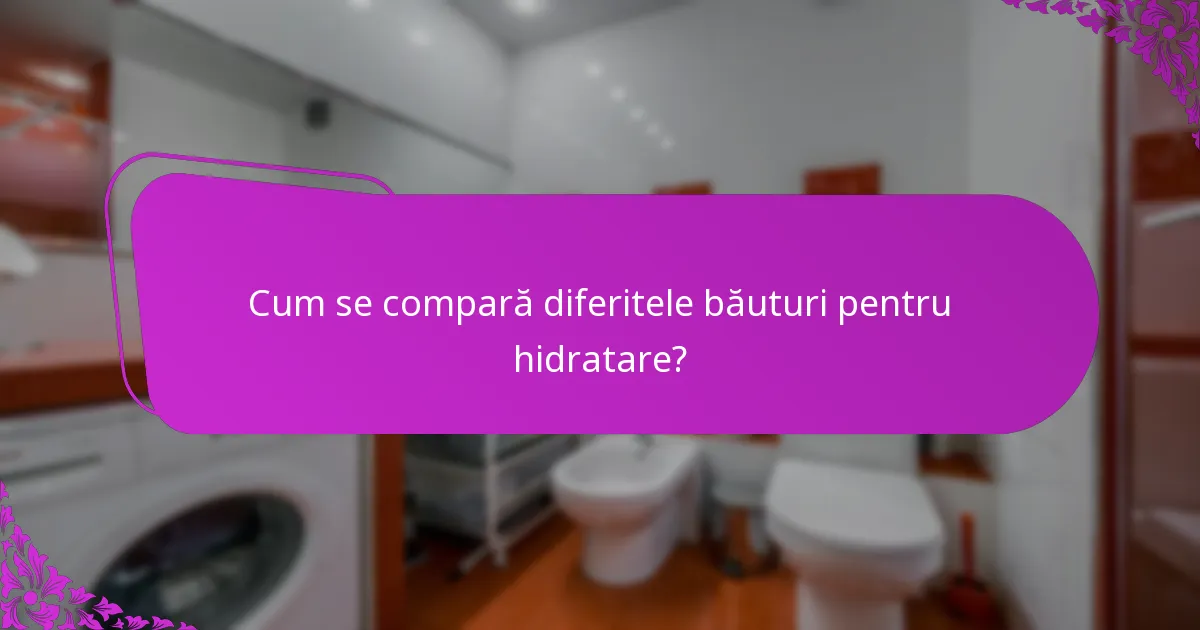 Cum se compară diferitele băuturi pentru hidratare?