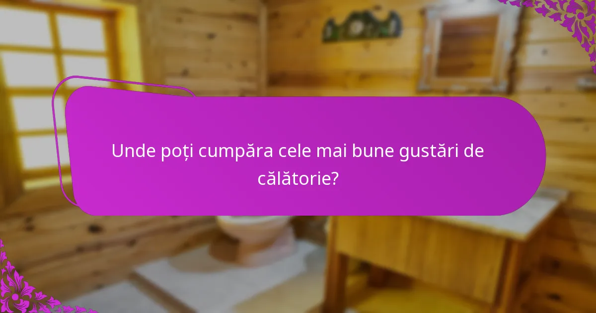 Unde poți cumpăra cele mai bune gustări de călătorie?